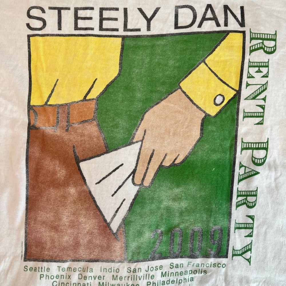 Steely Dan 2009 Rent Party original concert t-shirt Men's XL